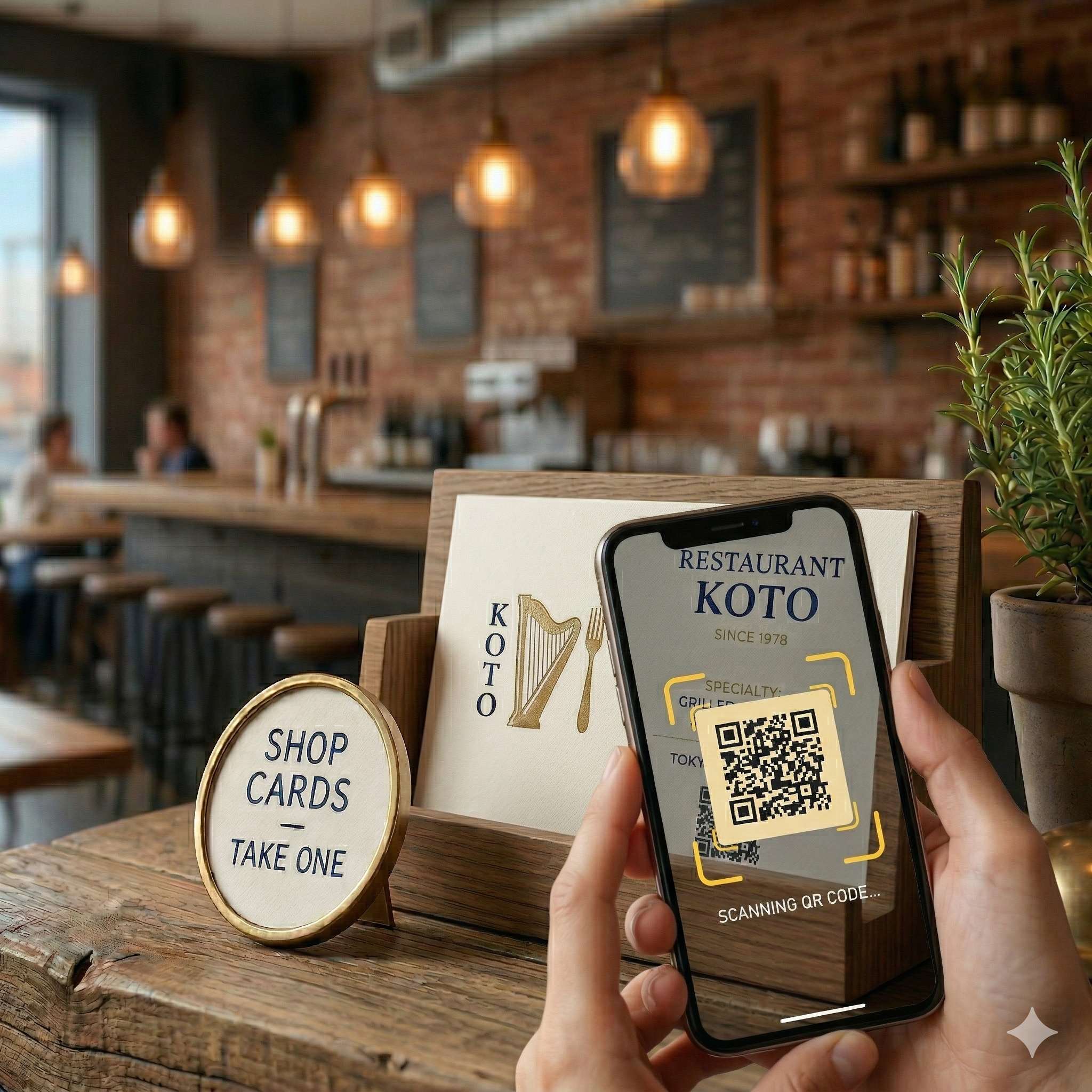 スマートフォンでQRコードをスキャンしている様子