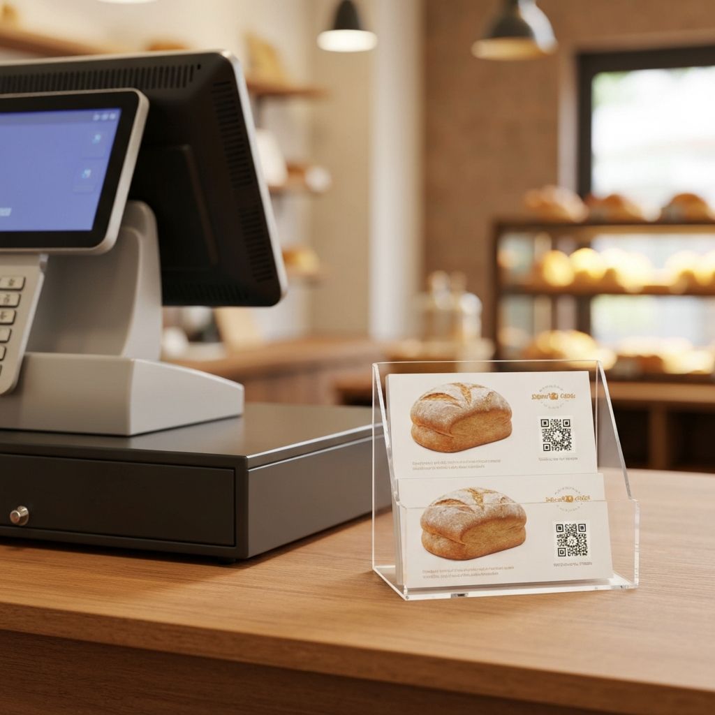 店舗に並んだSoundQR付きショップカード